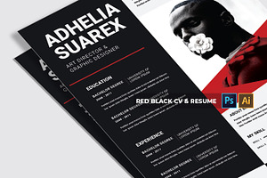 Red Black CV & Resume