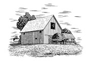 Woodcut Hay Farmers, an Illustration by blue67sign (Thumbnail 1 of 2)