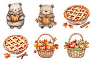 Kawaii Cozy Fall Autumn Clipart, a Seasonal Illustration by CitraGraphics (Thumbnail 5 of 7)