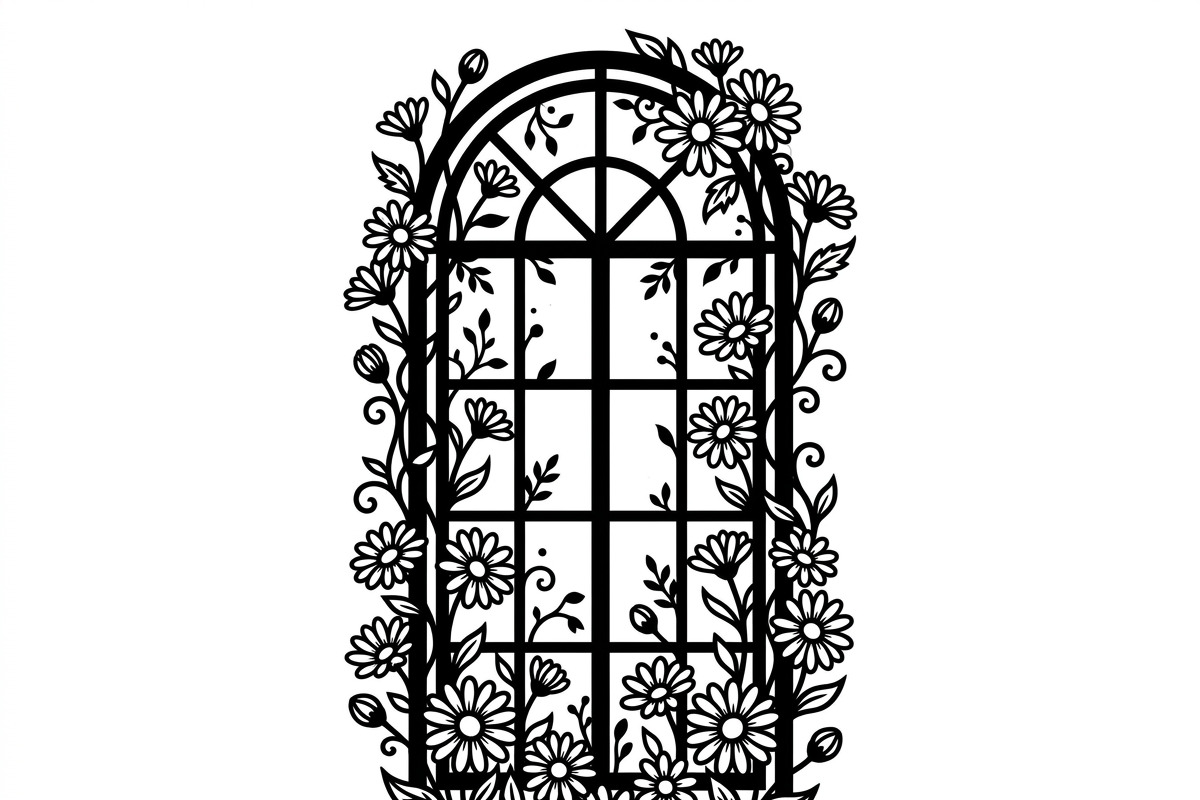 50 Floral French Window Ornament, a Decorative Illustration by Amazin_art (Photo 18 of 29)