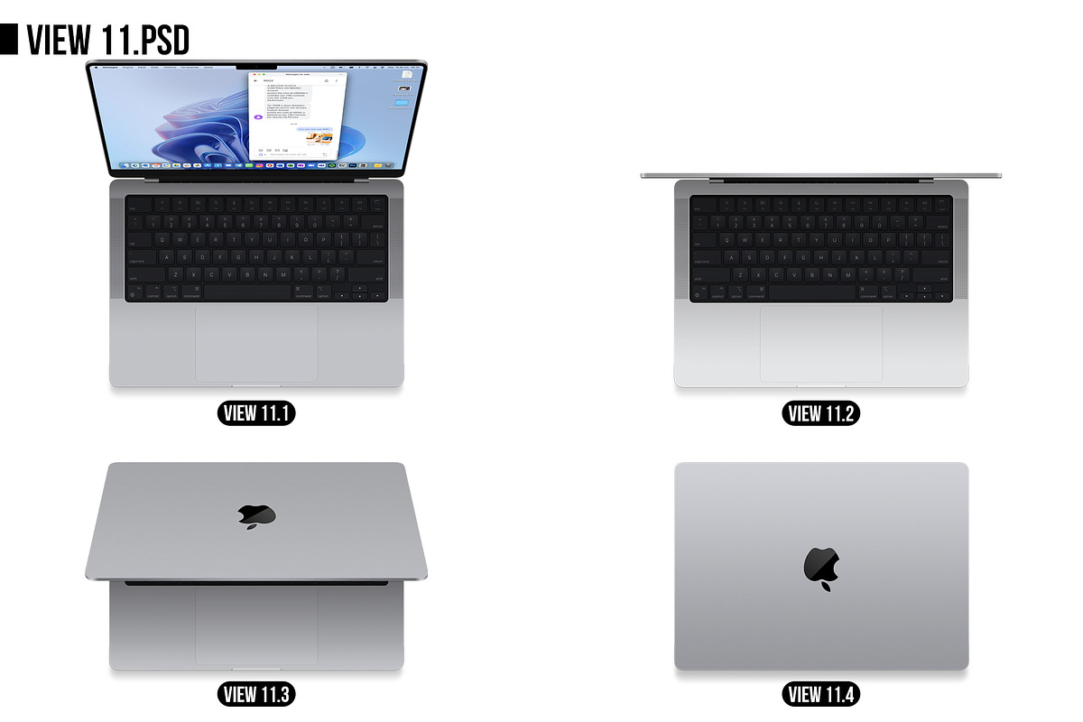 Apple Macbook Pro 14 (2021) MockUp, a Mac Mockup by Alex_Yanko (Photo 12 of 19)