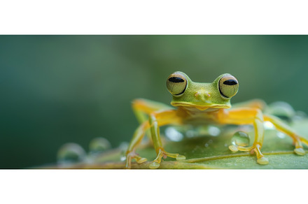 Lively Green Tree Frog Perched on a, an Animal Photo by BazziBa♥