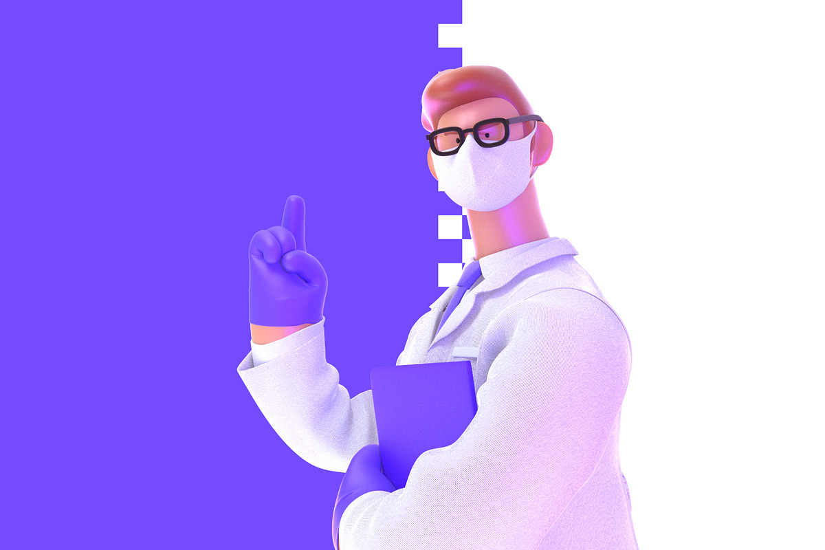 Doctor, 3D illustrations set, a Healthcare Illustration by Grivina's shop (Photo 5 of 19)