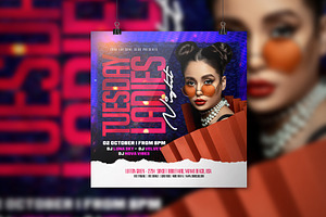 Tuesday Ladies Night Party Flyer