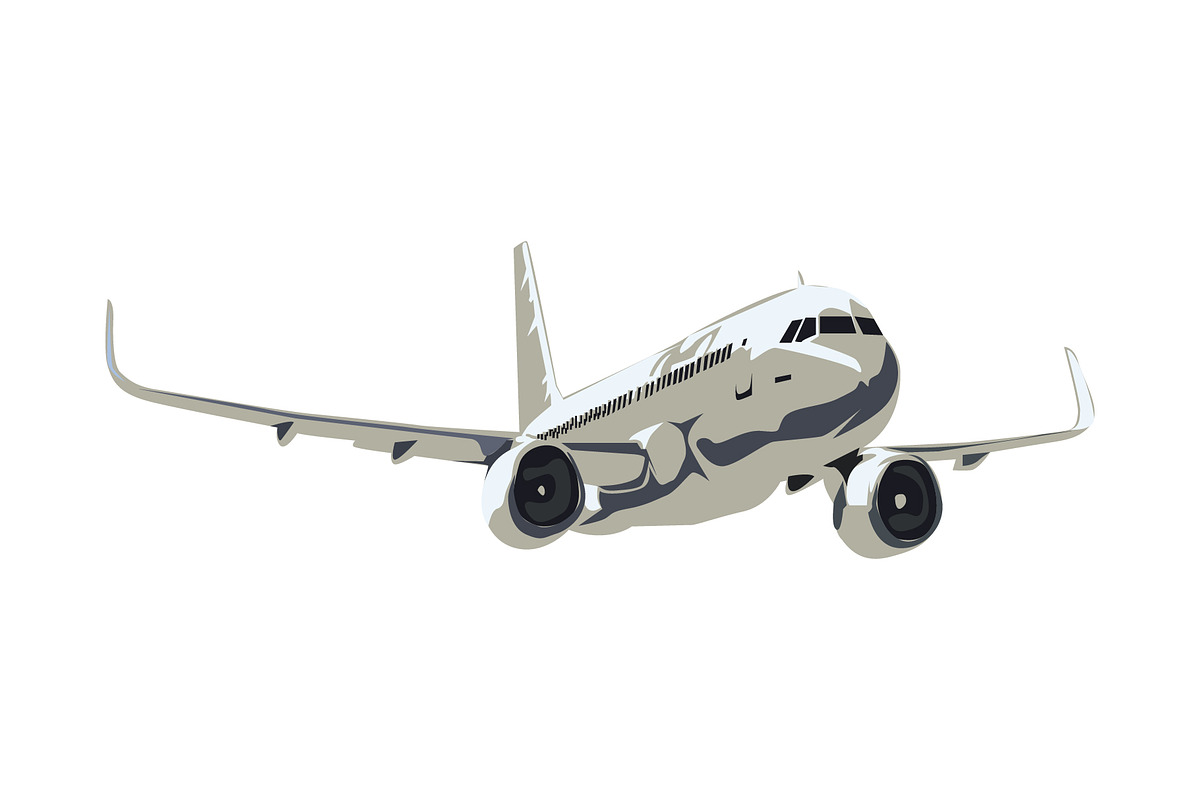 Airplane illustration template, a Transportation Illustration by Sumberpangan (Photo 2 of 3)