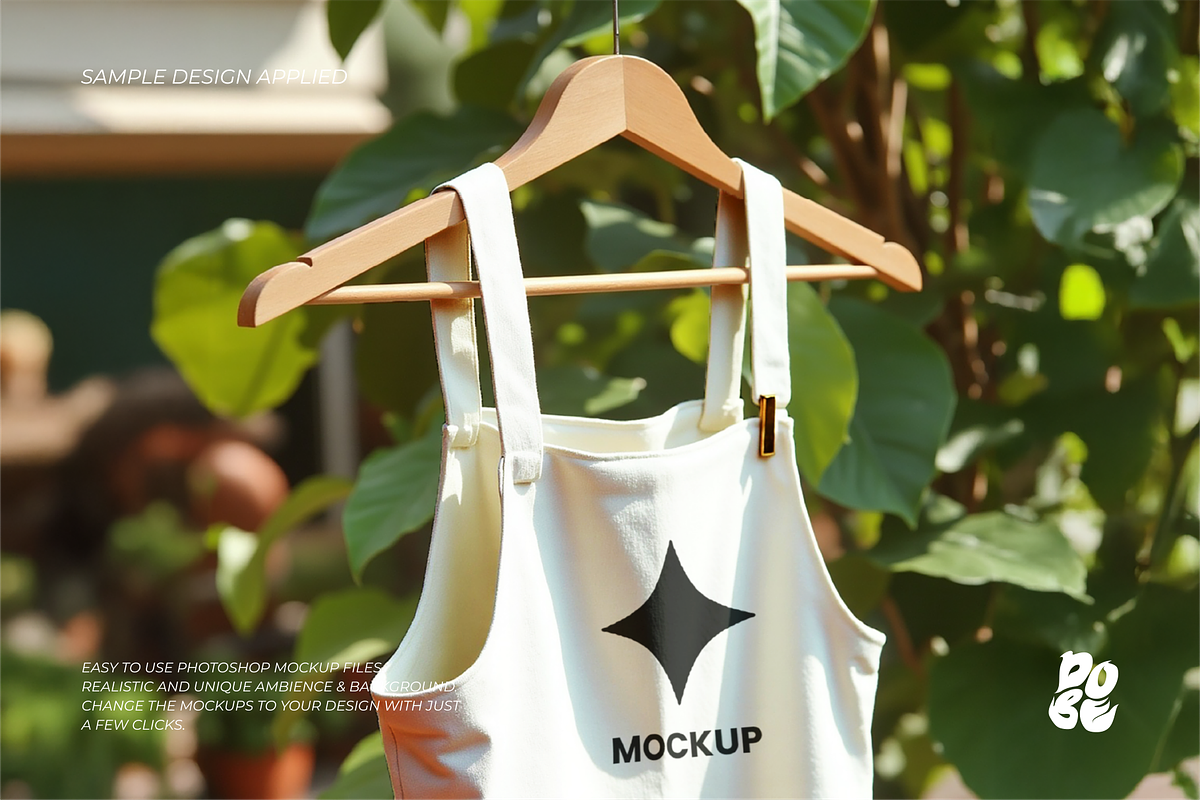 White Apron Mockup Set - Vol 2, a Household Mockup by DOBE Studio (Photo 2 of 8)