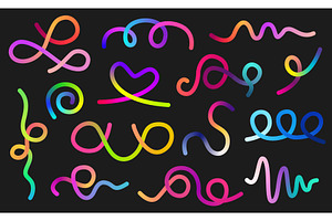 Color wavy shapes. Abstract dynamic, an Illustration by YummyBuum