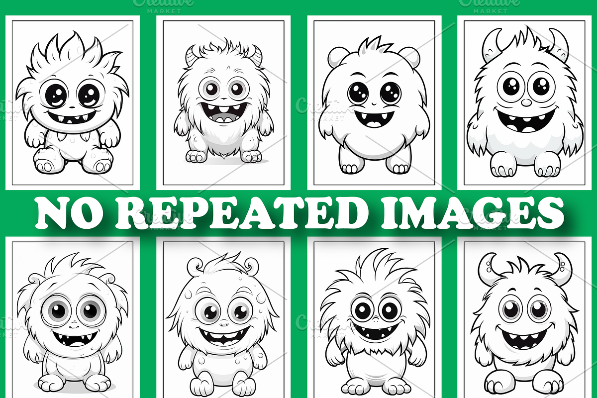 200 Cute Monster Coloring Pages for, a Stationery Template by Design Station (Photo 5 of 6)
