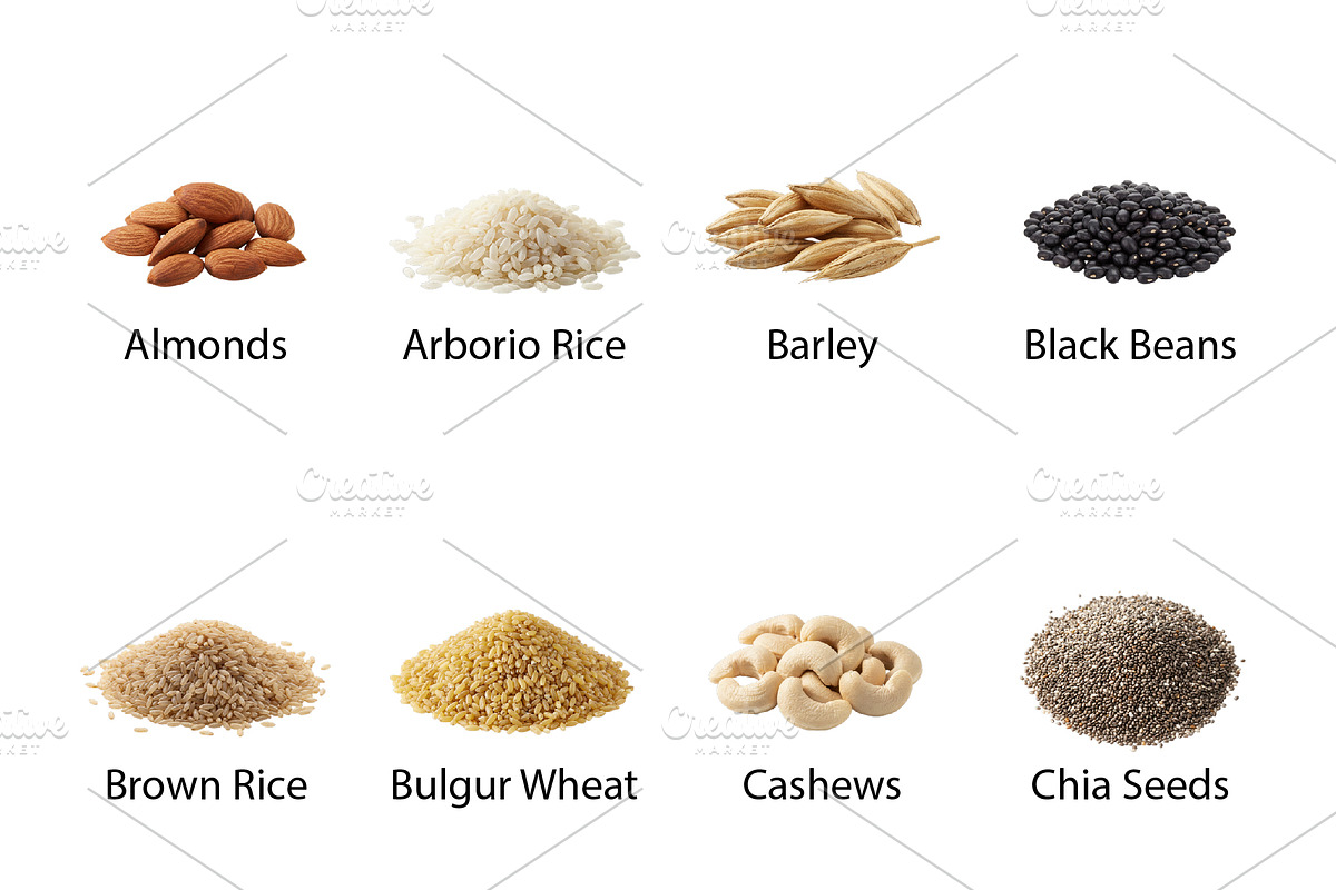 Foods Grains, Nuts & Seeds - PNG, a Food Illustration by Nurlan's shop (Photo 4 of 7)