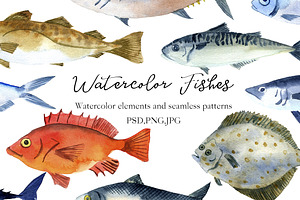 Watercolor Fishes