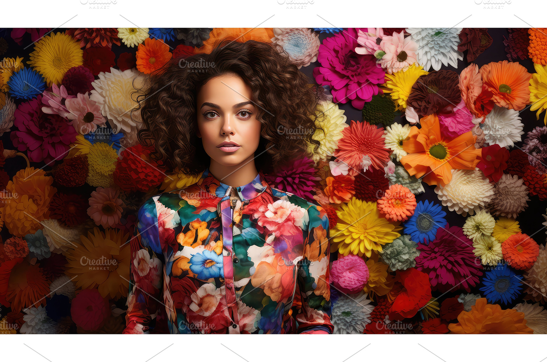 trend fashion flower background ai, a Nature Photo by pikepicture
