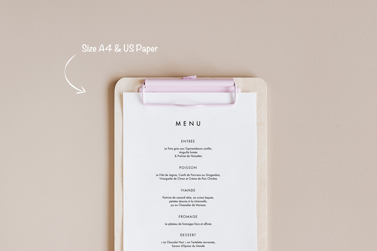 Printable Wedding Menu Template 01, an Invitation Template by Priiiiiiiiiiiiiint ! (Photo 2 of 2)