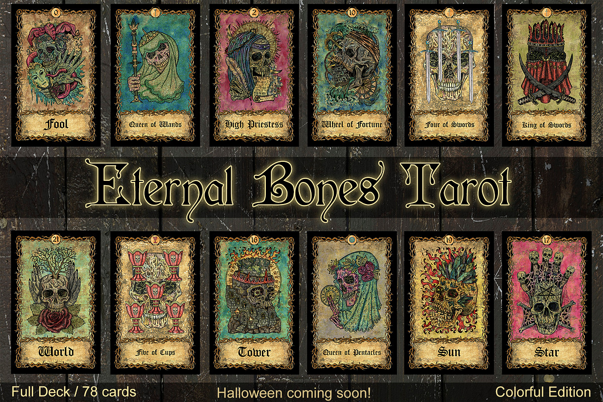 Eternal Bones Tarot colorful, an Illustration by Samiramay (Photo 1 of 9)