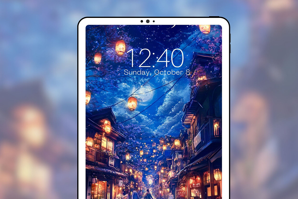 Anime Night Street Wallpapers, a Graphic by Kalindiprints (Photo 6 of 6)