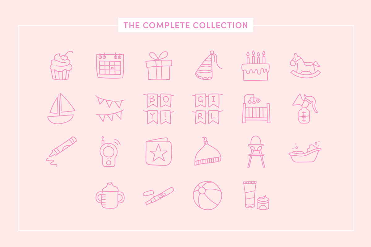 Baby Shower & Newborn Icons, an Outline Icon by Caroline Mackay (Photo 4 of 9)