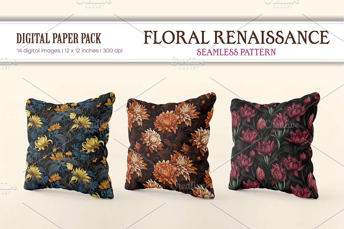 Floral Seamless Patterns 12., a Pattern Graphic by KENO Mascots (Photo 4 of 10)