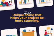 Office Working Illustration, a Work Illustration by Rishsketch (Thumbnail 2 of 9)