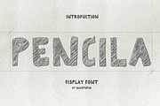 Pencila - Drawing Brush Font, a Font by Naistudio (Thumbnail 1 of 7)