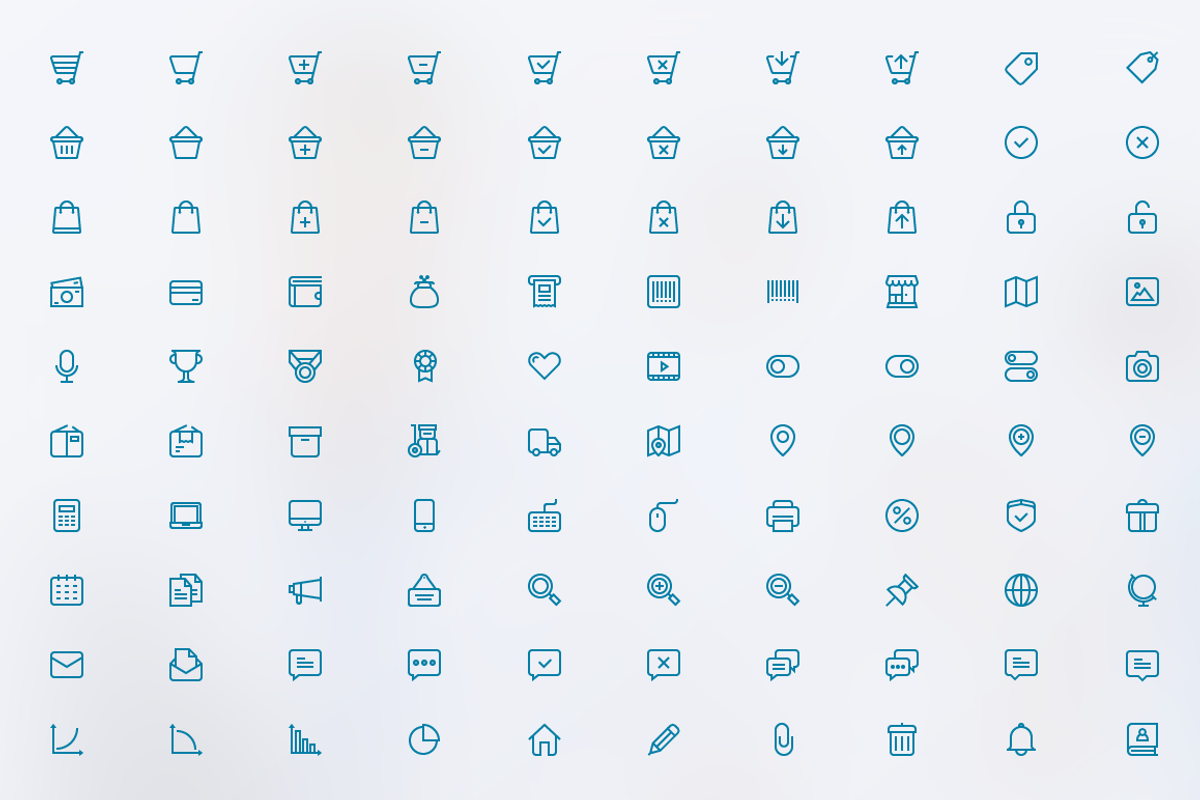 E-Commerce Icons, an Outline Icon by Limitless (Photo 2 of 2)
