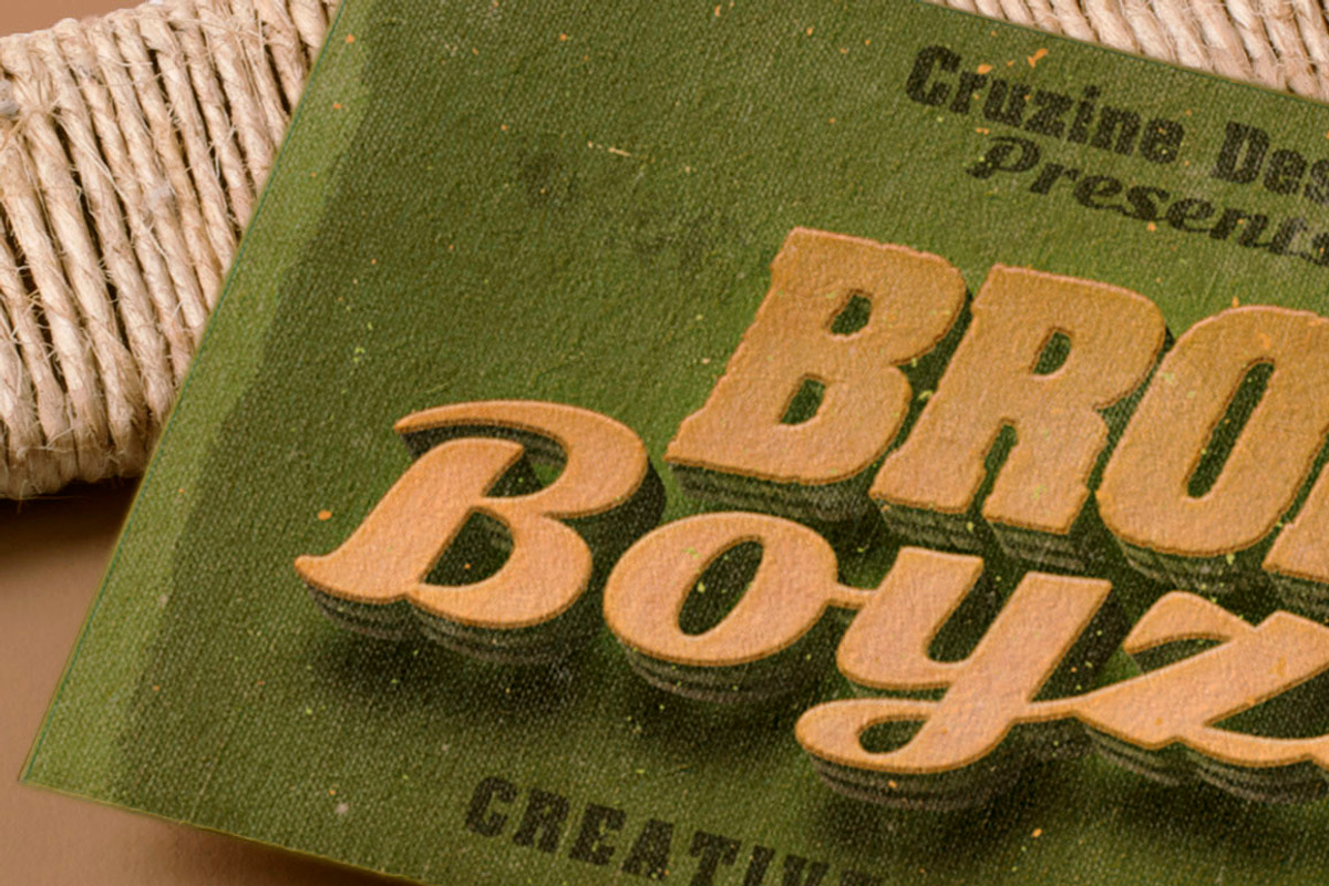 6 Retro/Vintage Text Mock-ups, a Mockup by Cruzine (Photo 5 of 5)