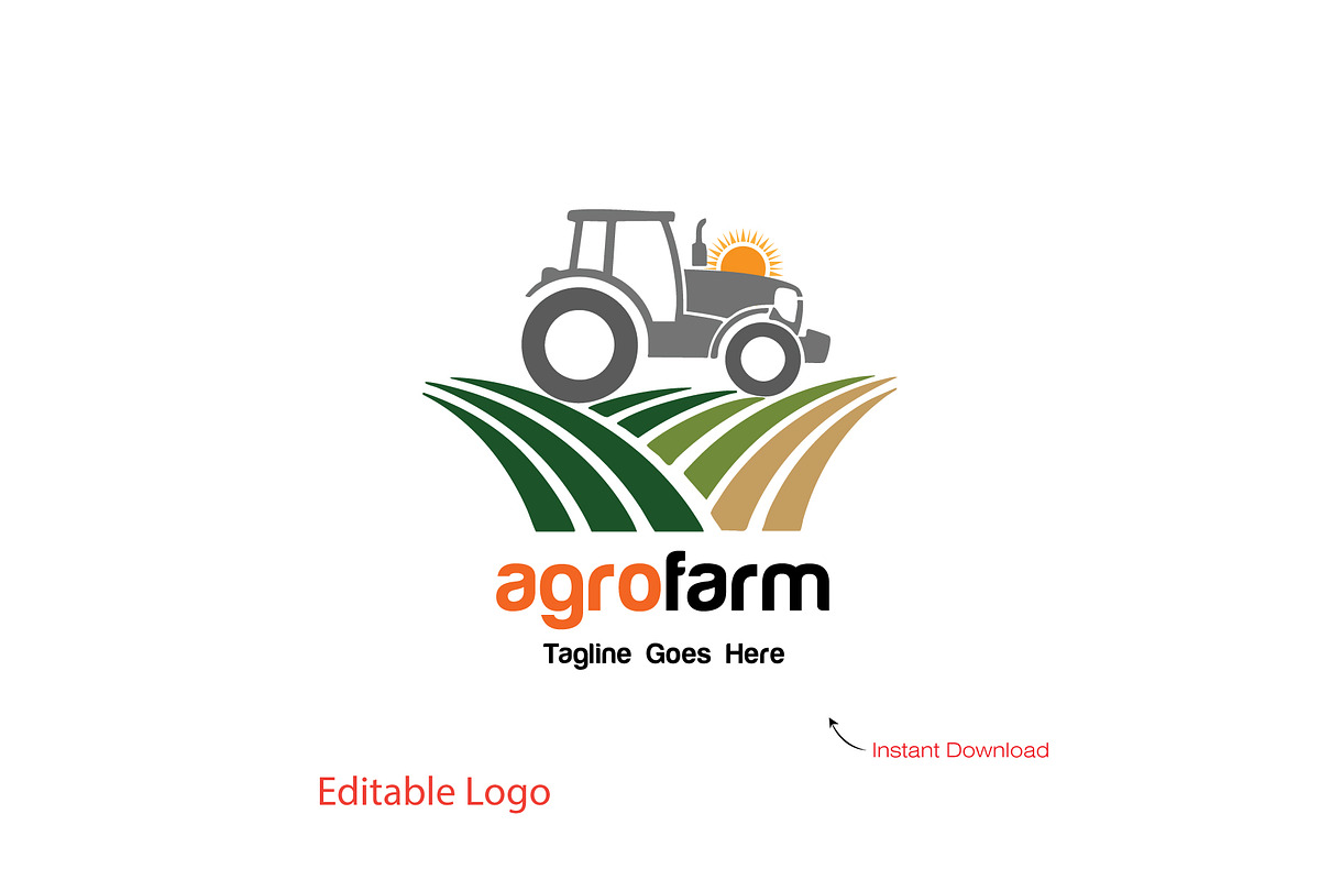 Agriculture Logo Design Template, a Branding & Logo Template by YUDesignStore (Photo 1 of 8)