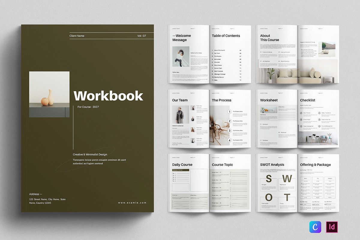 Workbook Template, a Brochure Template by E-Type