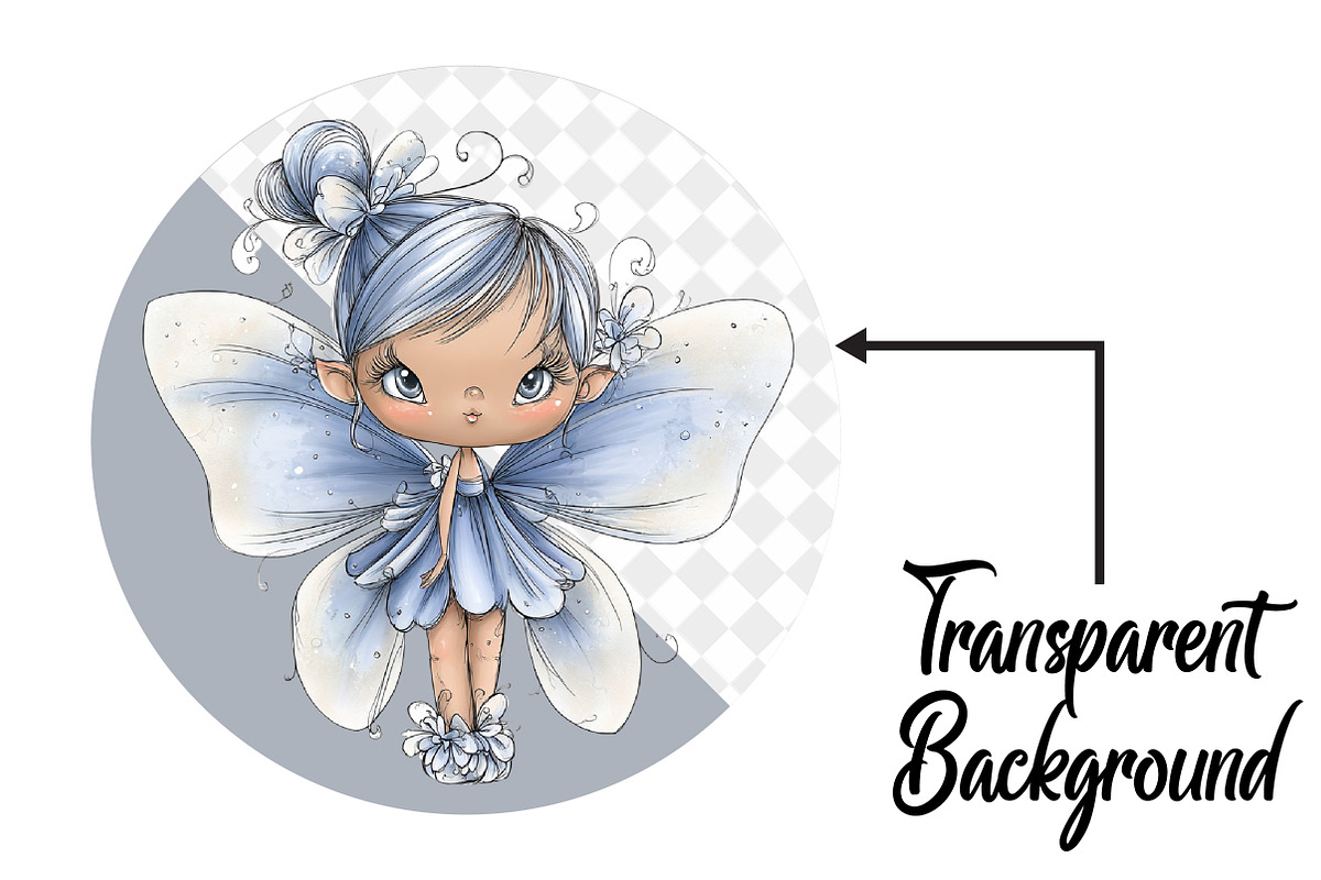 Whimsical Fairy Clipart, an Illustration by Pixels.Craft (Photo 2 of 6)