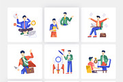 Animated Businessman Working Illustr, a Duotone Icon by Vectors Market (Thumbnail 6 of 7)