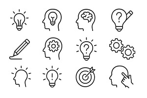 Creative mind icons demonstrating, an Education Illustration by ZinetroN