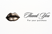 Black Elegant Lips Watercolor, an Object Illustration by New-School-Wave (Thumbnail 5 of 5)