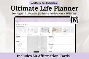 Notion Life Planner, Notion Template