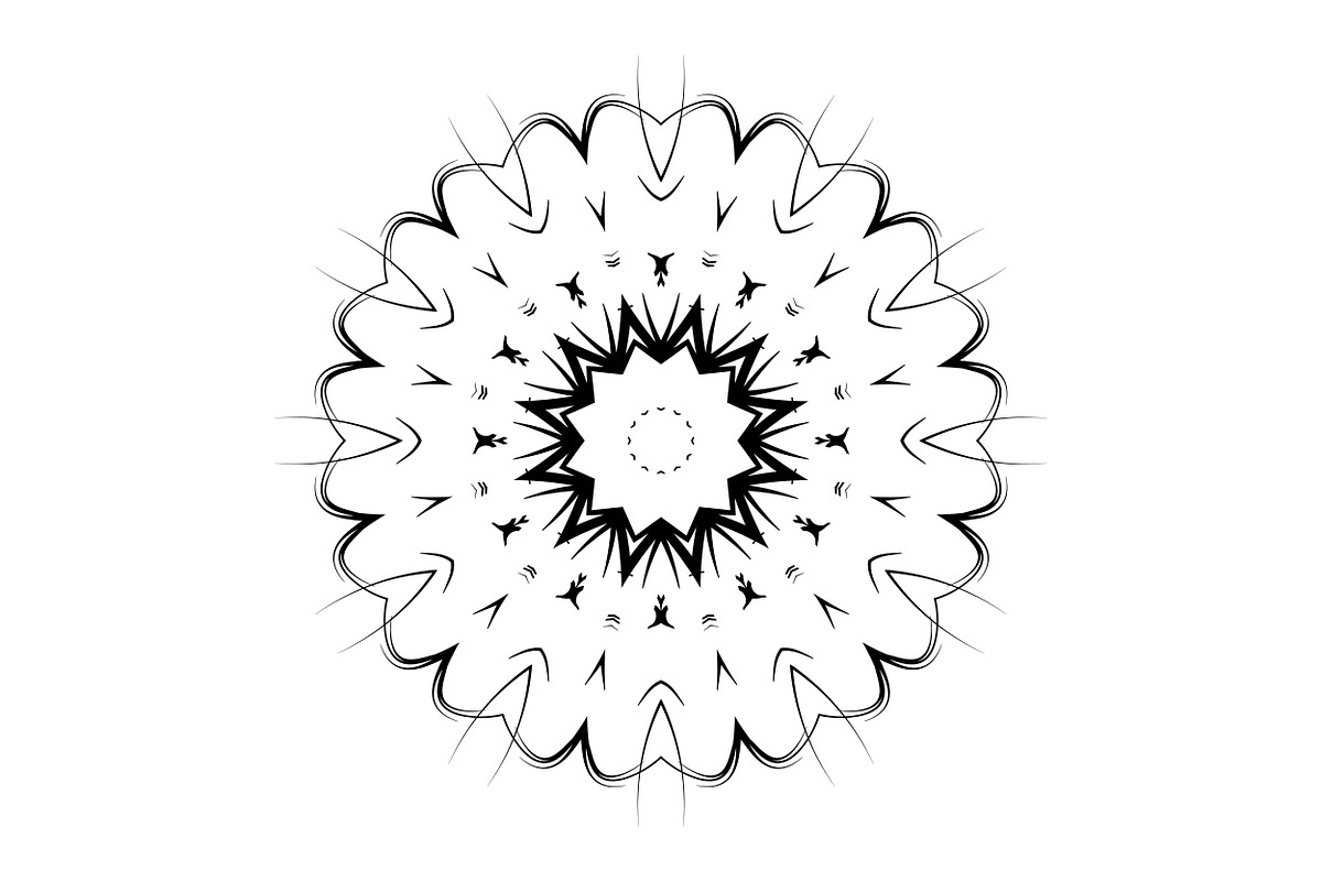 Ornamental Black White Mandala Pack, a Decorative Illustration by NJ Himel (Photo 30 of 103)