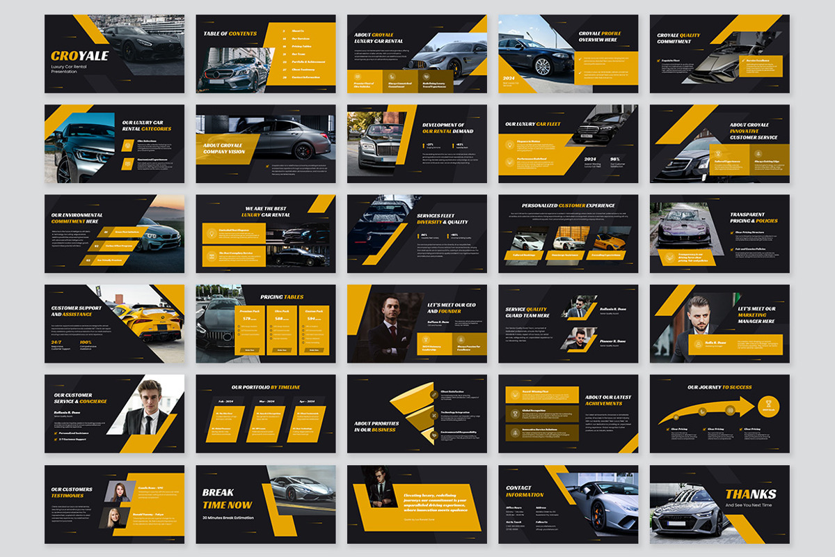 Croyale Luxury Car Rental Powerpoint, a Presentation Template by kerismaker (Photo 8 of 10)