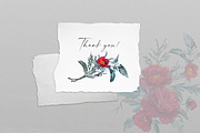 Dark red peonies, an Illustration by Vasmila (Thumbnail 10 of 10)
