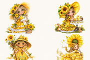 Cute Little Girl Gnome and Sunflower, a Person Illustration by Design Scotch (Thumbnail 5 of 8)