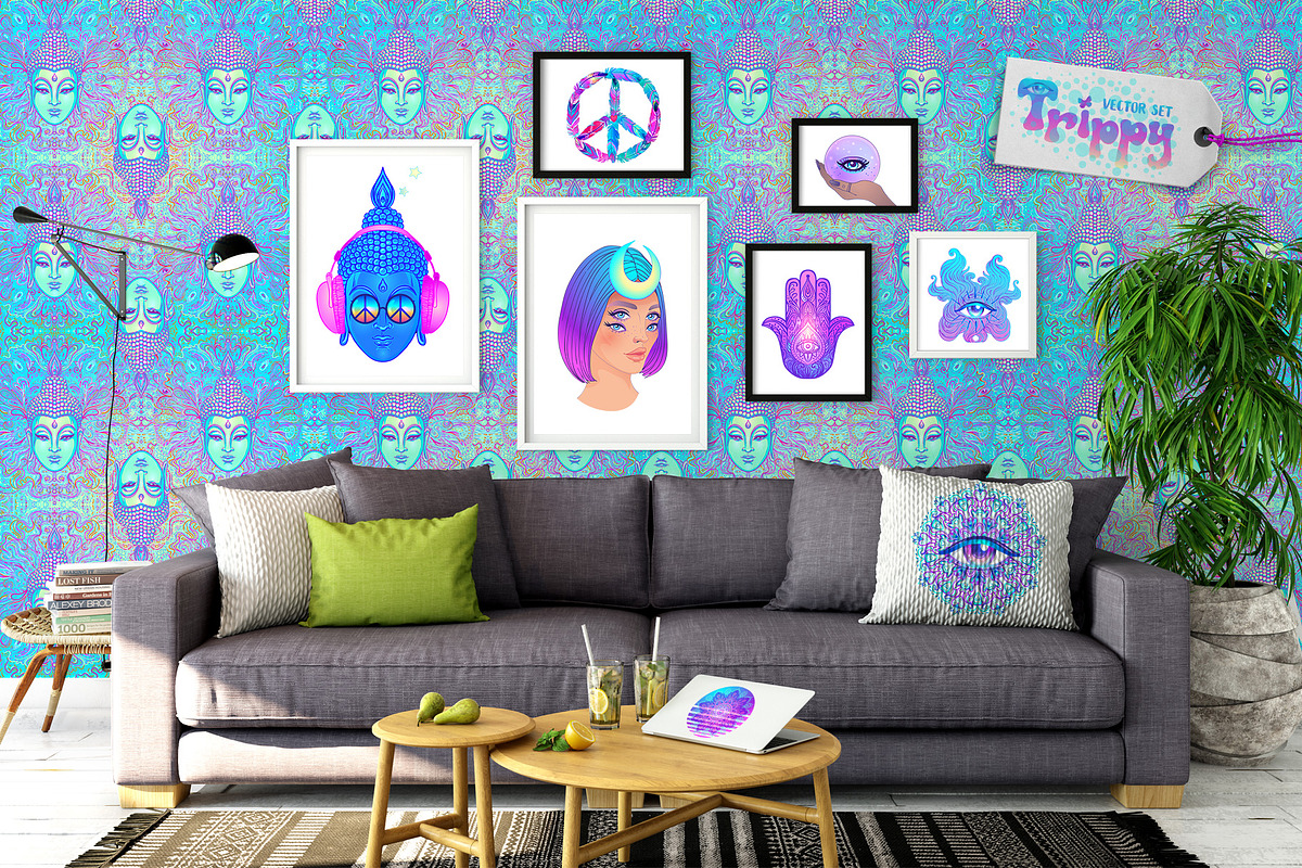 Trippy Vector Set of 60, an Animal Illustration by Varvara Gorbash (Photo 2 of 9)