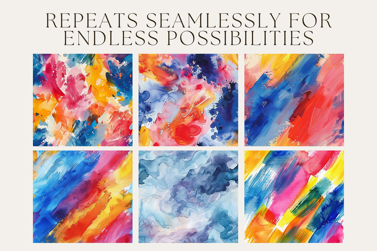 15 Abstract Watercolor Patterns, a Pattern Graphic by Inknfolly (Photo 2 of 7)