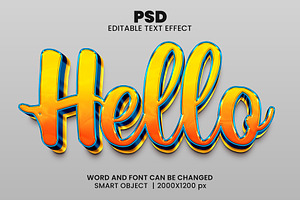 Hello 3d Editable Psd Text Effect, a Layer Style Add-On by bdrobin