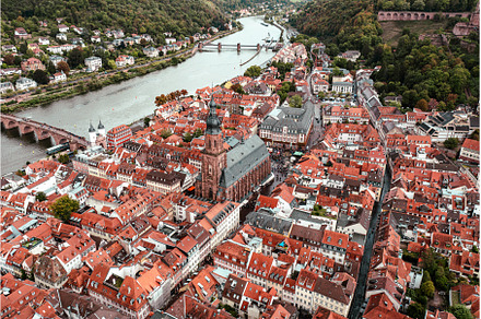 Aerial View of Heidelberg, travel