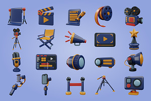 3D Movie Making Icon