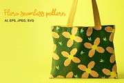 Floral Seamless Pattern Illustration, a Texture Illustration by VL Shop (Thumbnail 5 of 8)