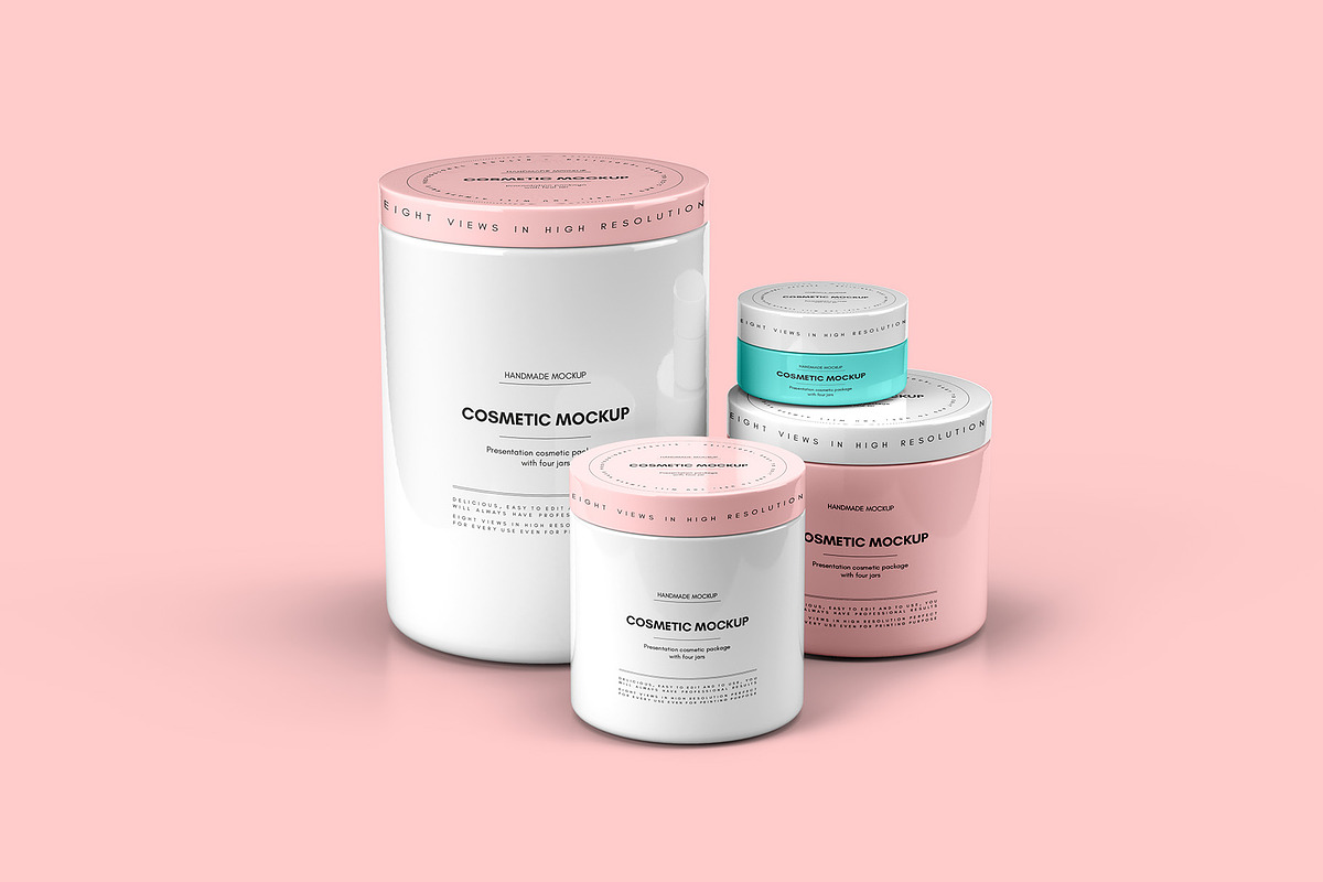 Jar Mockup v.2 - 8 views, a Packaging Mockup by Illusiongraphic (Photo 8 of 20)