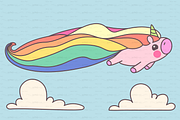vector SET Unicorns time, an Object Graphic by WINDmade (Thumbnail 8 of 14)