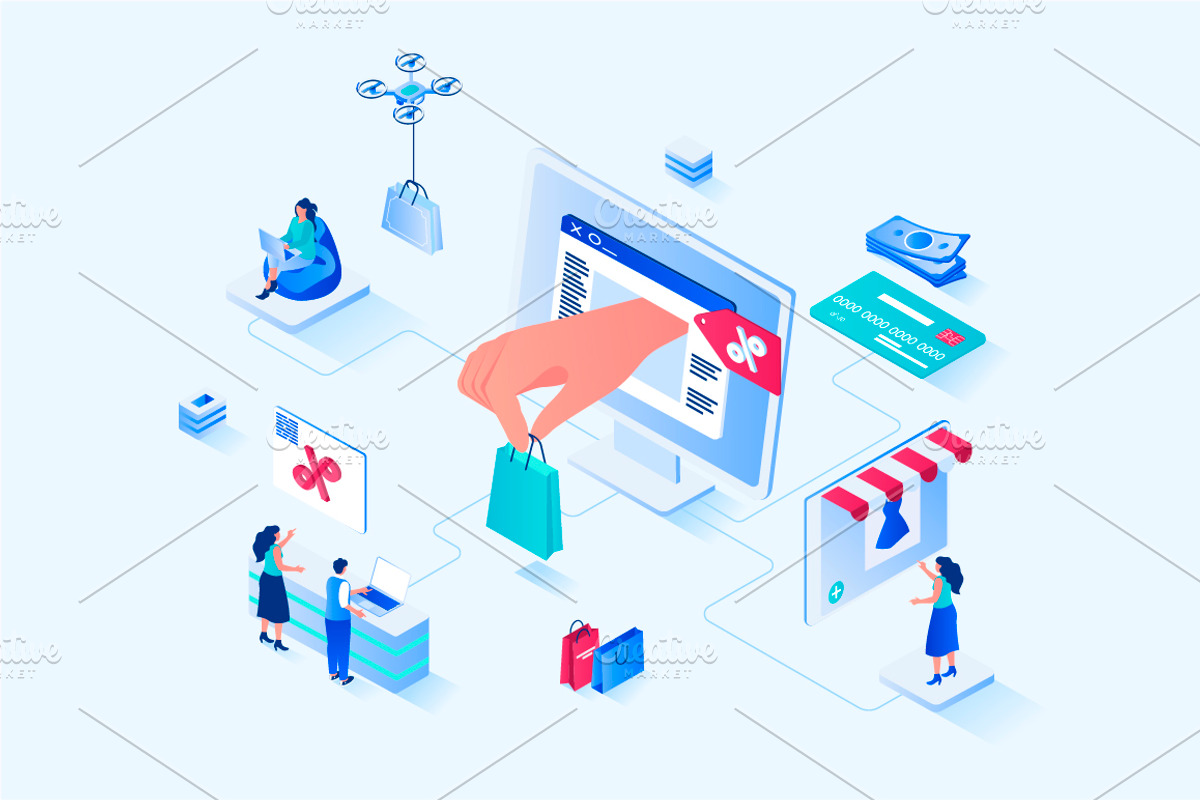 Isometric Web Illustrations, a Templates & Theme by alexdndz (Photo 14 of 31)
