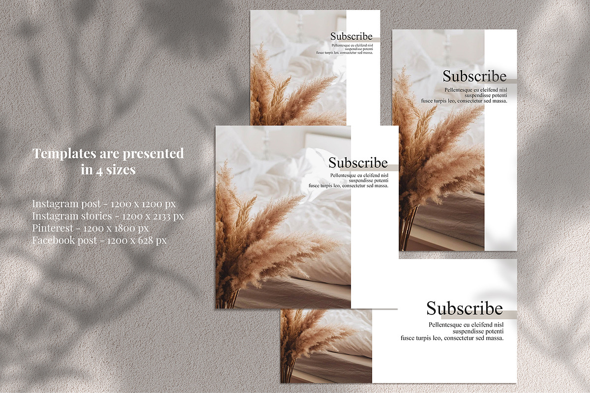 Templates for social media | BOHEMIA, a Social Media Template by Olg Store (Photo 4 of 7)