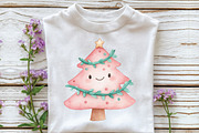Kawaii Pink Mint Christmas Clipart, an Illustration by CraftArtStudio (Thumbnail 5 of 6)