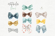 Watercolor Bows Tied Clip Art, a Decorative Illustration by Colibri Watercolor (Thumbnail 4 of 4)