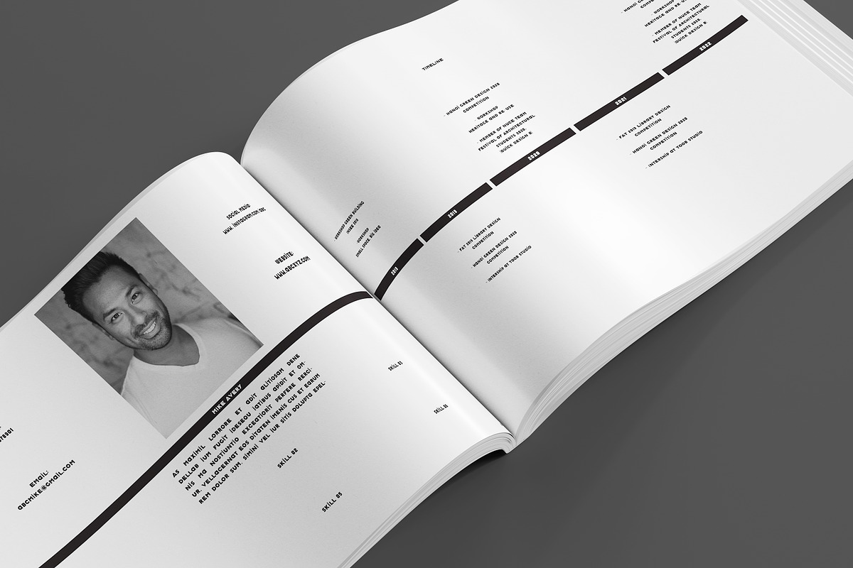 Portfolio Template One - Line, a Presentation Template by Arkishop (Photo 7 of 9)