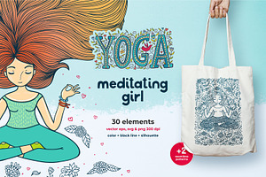 Yoga Meditating Girl