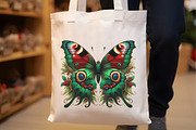 Watercolor Christmas Butterfly Clipa, a Seasonal Illustration by Rose Art (Thumbnail 6 of 7)